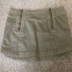 Free People Army Green Skirt